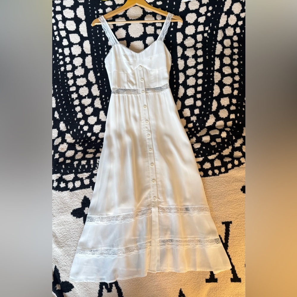 Reformation Wynton Dress In Ivory, brand new, never worn, no flaws. - Picture 7 of 16